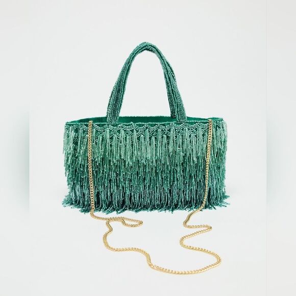 ZARA NWT RHINESTONE FRINGE BAG - Picture 6 of 13